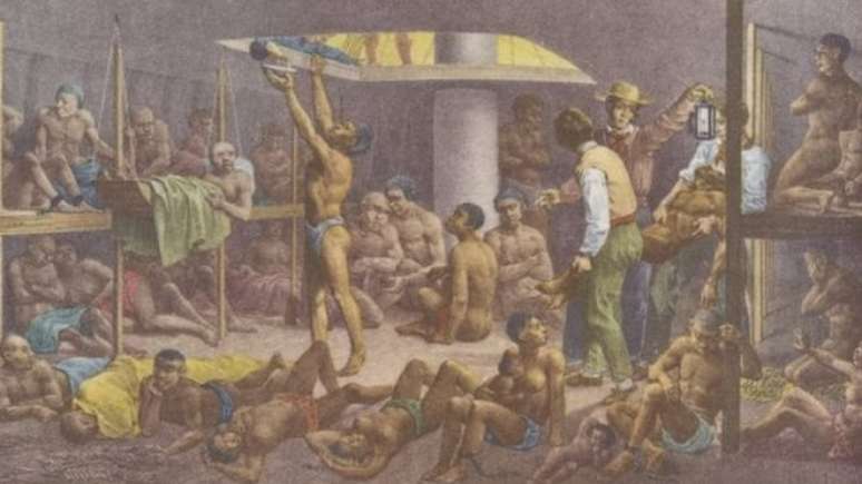 4,8 milhões de africanos foram transportados para o Brasil e vendidos como escravos, ao longo de mais de três séculos. Outros 670 mil morreram no caminho