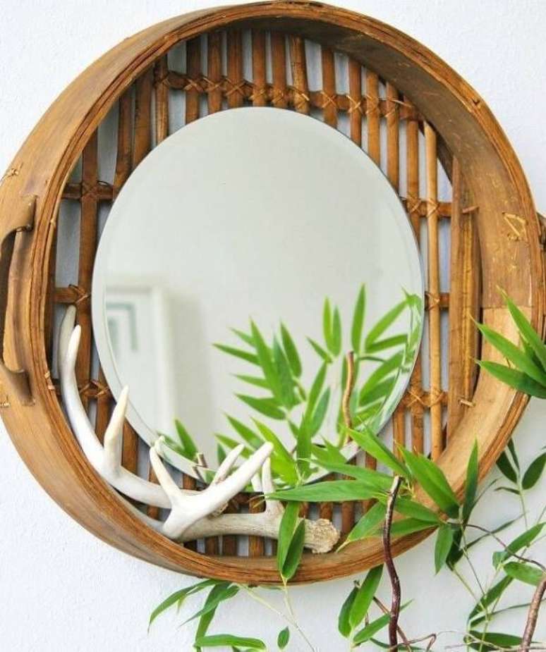 40. Crie um lindo objeto decorativo a partir do artesanato com bambu. Fonte: Pinterest