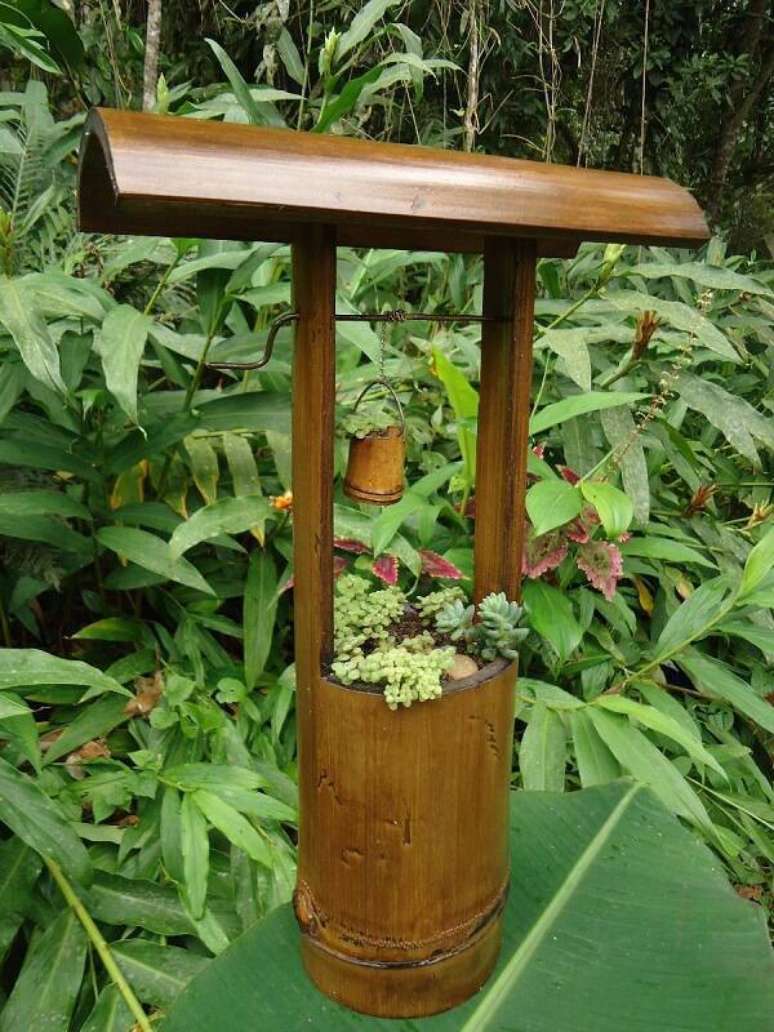 77. Poço decorativo feito de artesanato com bambu. Fonte: Mercado Livre