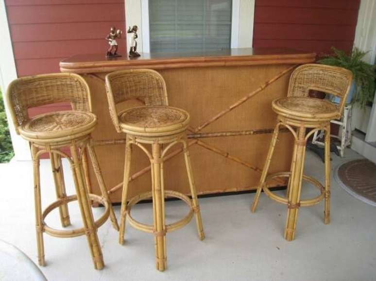 79. O artesanato com bambu pode servir de matéria-prima para a confecção de cadeiras. Fonte: Pinterest