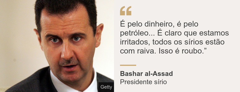 Declara&ccedil;&atilde;o de Bashar al-Assad sobre petr&oacute;leo s&iacute;rio