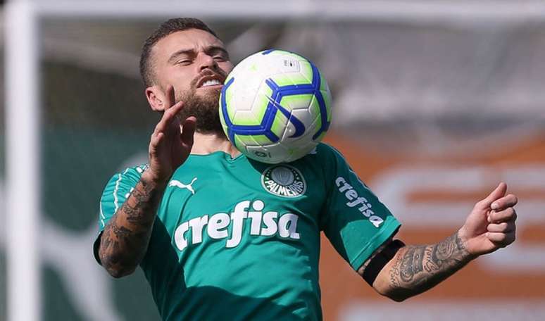 Lucas Lima foi titular durante todo o treino tático da semana e deve ganhar chance (Agência Palmeiras/Divulgação)