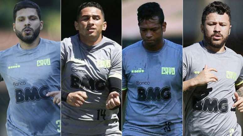 Henríquez, Danilo Barcelos, Guarín e Rossi são os titulares com contrato no fim (Foto: Rafael Ribeiro/Vasco)