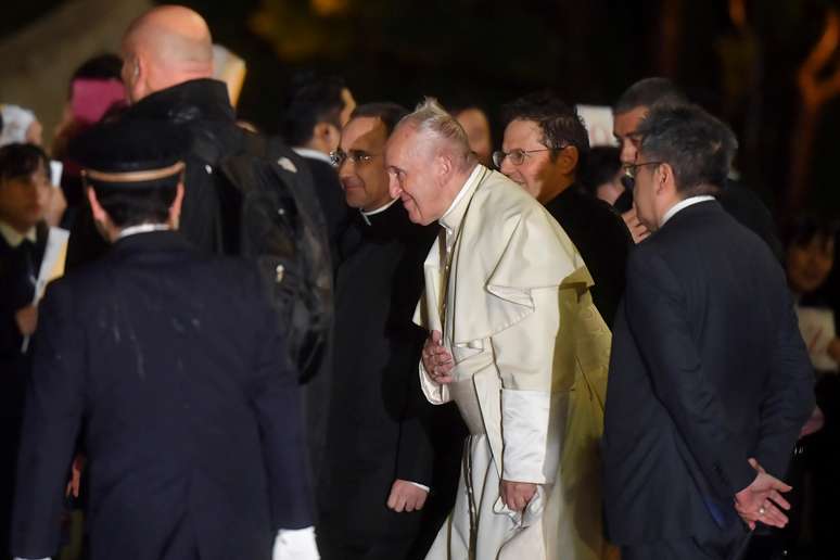 Papa Francisco chega ao aeroporto de Haneda, em T&oacute;quio, Jap&atilde;o. 23/11/2019. M&iacute;dia do Vaticano. ESTA IMAGEM FOI FORNECIDA POR TERCEIROS.