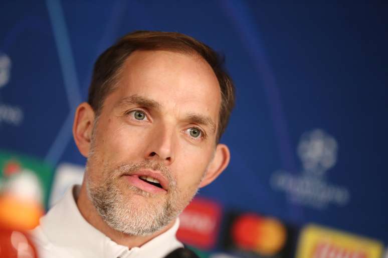 T&eacute;cnico do PSG, Thomas Tuchel, durante entrevista coletiva em Madri
25/11/2019 REUTERS/Sergio Perez