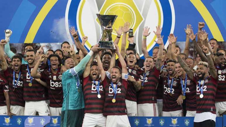 Flamengo comemorou o título brasileiro na última noite (Foto: Delmiro Junior/Photo Premium/Lancepress!)