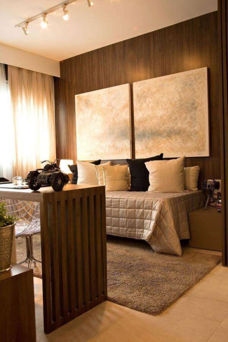 50. Cores neutras no quarto de solteiro &ndash; Projeto: Carlos Rossi