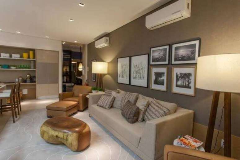 62. Sala de estar com cores neutras &ndash; Projeto: Casa Cor Mato Grosso