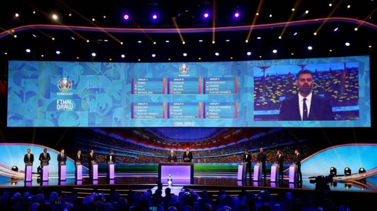 Eurocopa 2020 teve sorteio realizado neste sábado, em Bucareste-ROM, uma das sedes (Foto: Divulgação/UEFA)