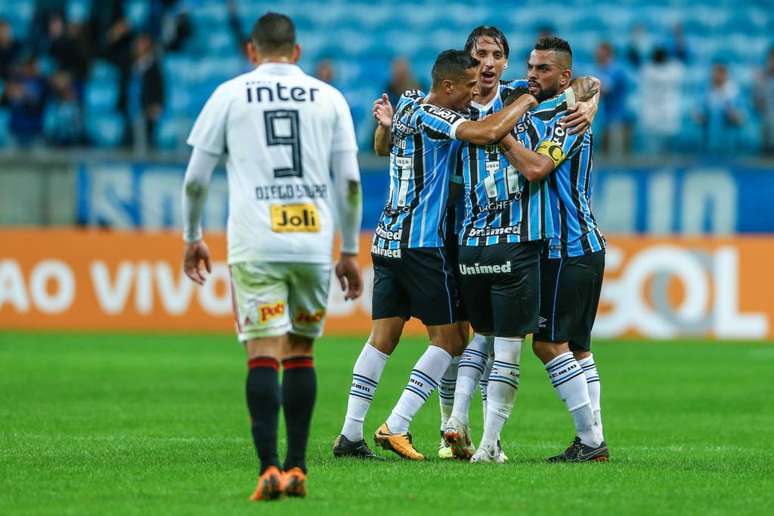 São Paulo perdeu por 2 a 1 de virada para o Grêmio em 2018 (Foto: Lucas Uebel/Grêmio)