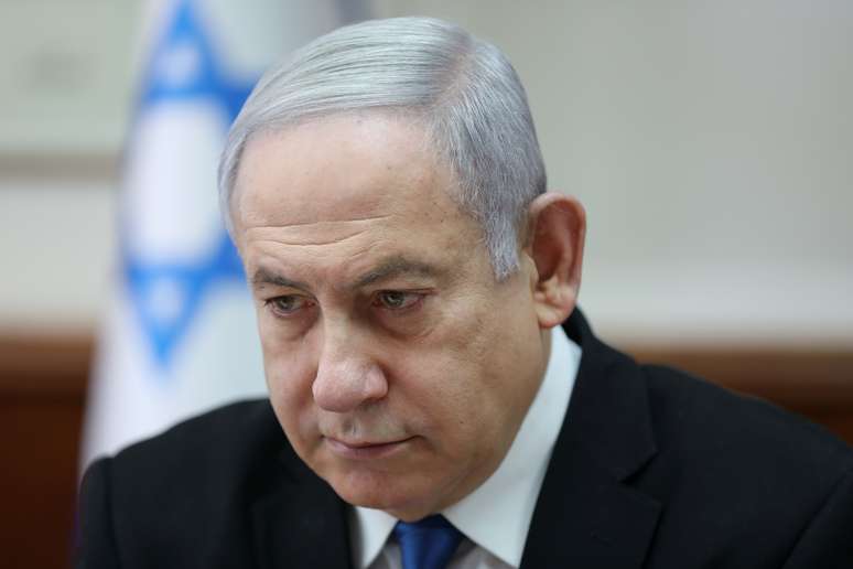 Primeiro-ministro israelense, Benjamin Netanyahu, participa de reunião semanal do gabinete
01/12/2019
Abir Sultan/Pool via REUTERS