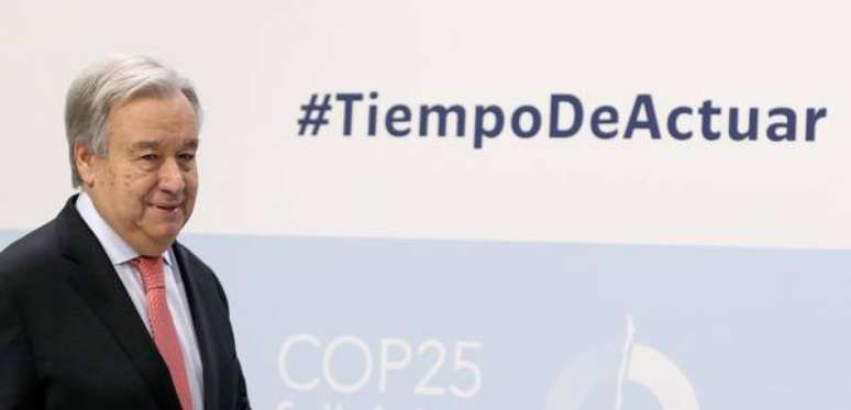 António Guterres durante COP25, em Madri