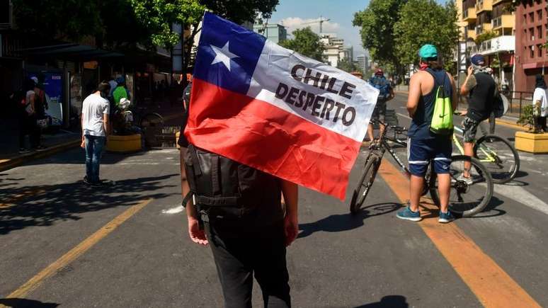 'Chile despertou': esta tem sido uma frase protagonista nas manifestações pelo país