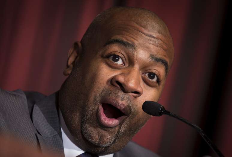 Prefeito de Newark, Ras Baraka, durante conven&ccedil;&atilde;o em Nova York em 2015
08/04/2015 REUTERS/Mike Segar