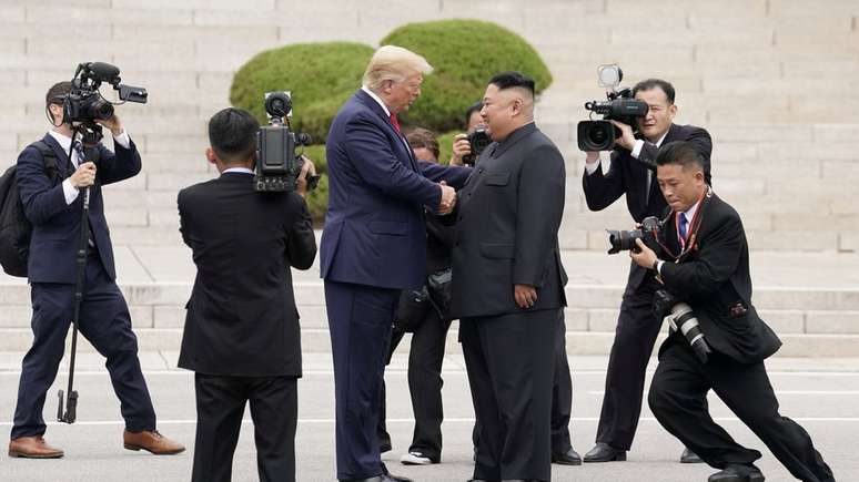 Donald Trump esteve com Kim Jong-un na zona desmilitarizada que separa as duas Coreias neste ano