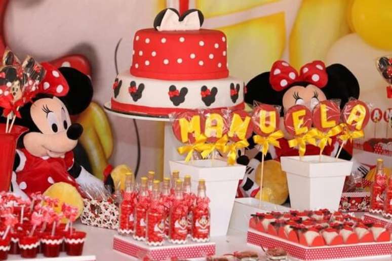 101 – Mesa de doces com o tema Festa da Minnie. Fonte: Pinterest