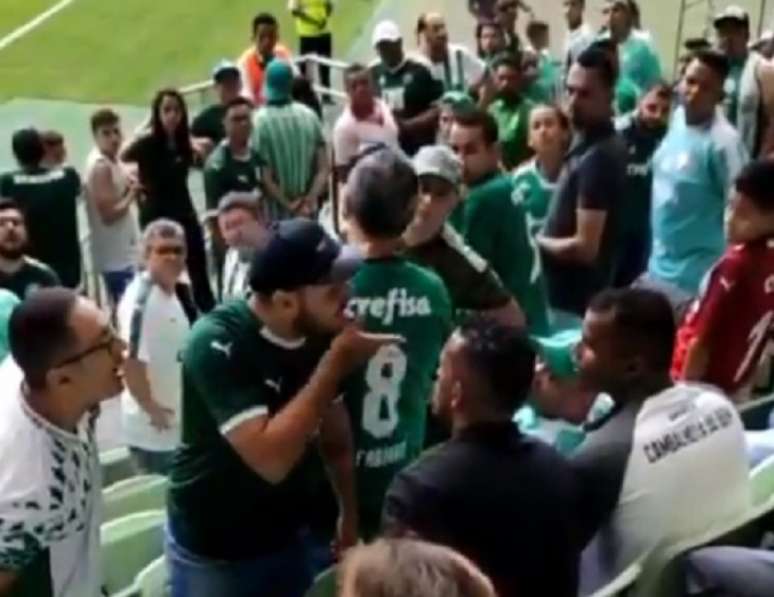 Foram registrados problemas entre torcedores que foram ao Allianz Parque no último domingo (Reprodução)