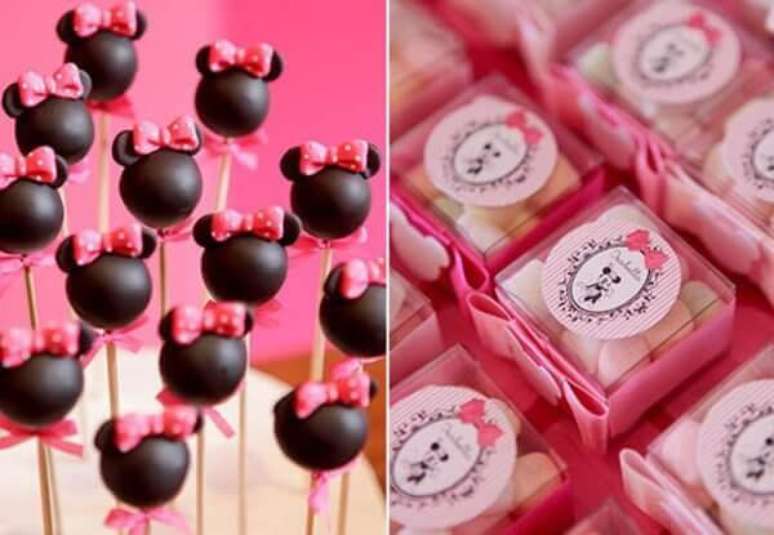 58 – Cakepop e balinhas sortidas para festa da Minnie. Fonte: Bebê Abril