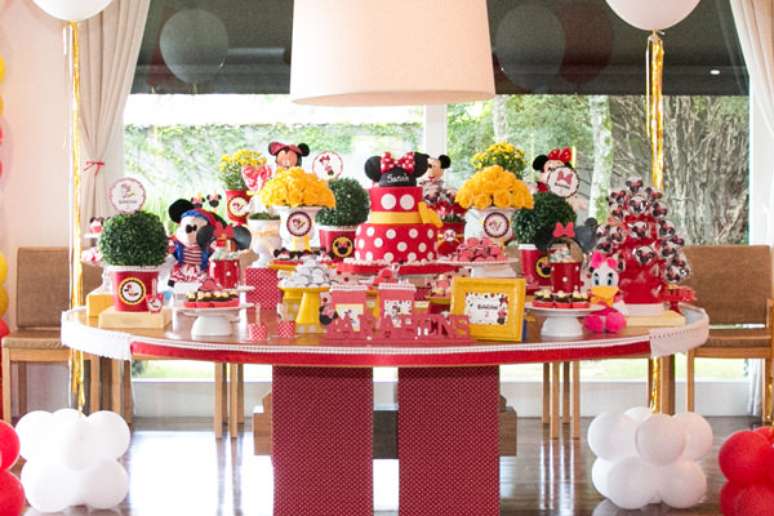 31 – Decoração criativa para festa da Minnie simples. Fonte: Constance Zahn Babies