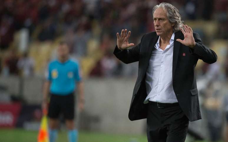 Jorge Jesus comandou o Flamengo em mais uma vitória por 6 a 1 no Maracanã (Foto: Alexandre Vidal / Flamengo)