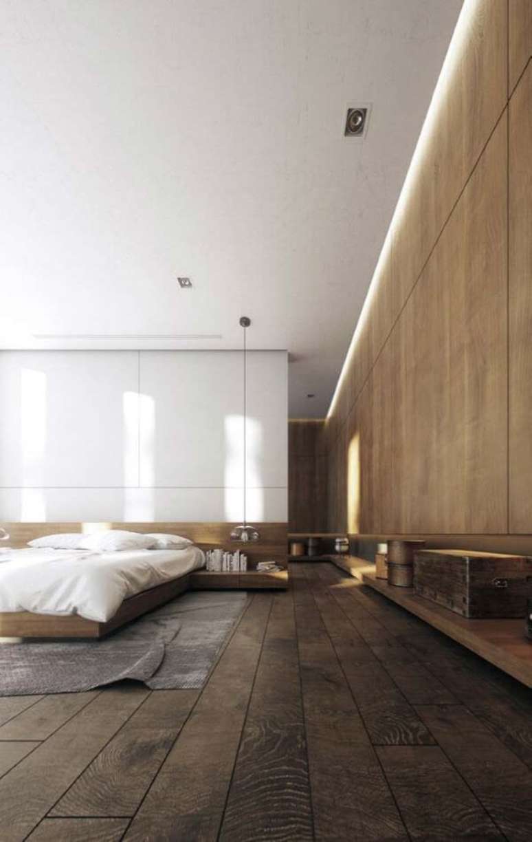 56. Rebaixamento de gesso no teto para quarto amplo. Viva: Decor F&aacute;cil