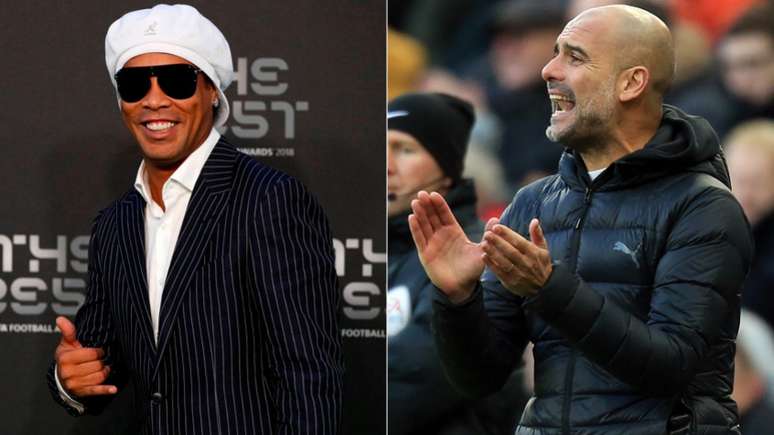 Ronaldinho elogiou Pep Guardiola no City (Foto: AFP)