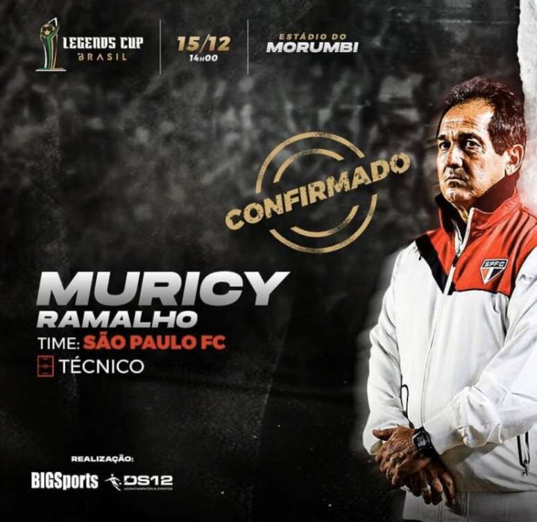 Muricy Ramalho confirmou sua participação nesta terça-feira - FOTO: Divulgação