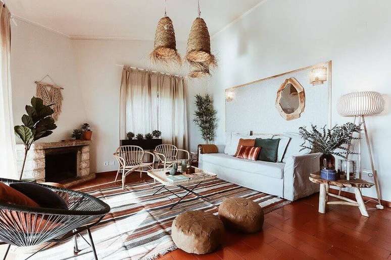 1. Não é preciso fazer um grande investimento para mudar o visual da sua sala de estar – Foto: Habitissimo