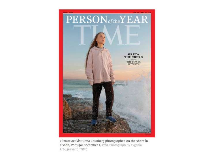 Greta Thunberg foi eleita personalidade do ano pela revista 'Time'