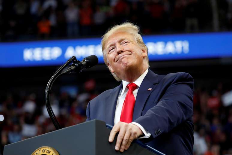 Presidente dos EUA, Donald Trump, durante evento de campanha em Kentucky
04/11/2019 REUTERS/Yuri Gripas