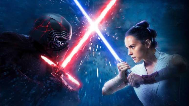 Rey (Daisy Ridley) enfrenta Darth Vader em cena de 'Star Wars: Ascensão Skywalker', que encerra um ciclo iniciado em 1977 por George Lucas.