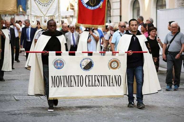 Cerimônia do 'Perdão Celestino' em L'Aquila, centro da Itália