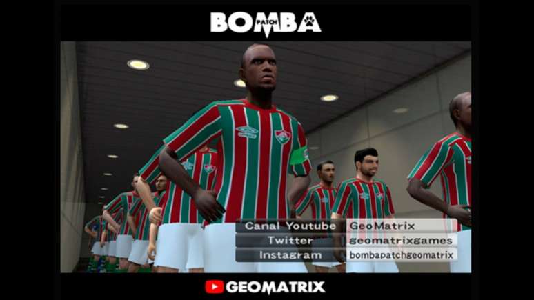 Uniforme do Fluminense no Bomba Patch foi atualizado com nova patrocinadora (Foto: Reprodução)