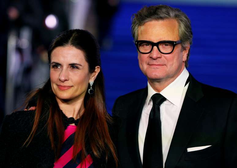 Colin Firth e Livia Giuggioli em Londres
12/12/2018 REUTERS/John Sibley