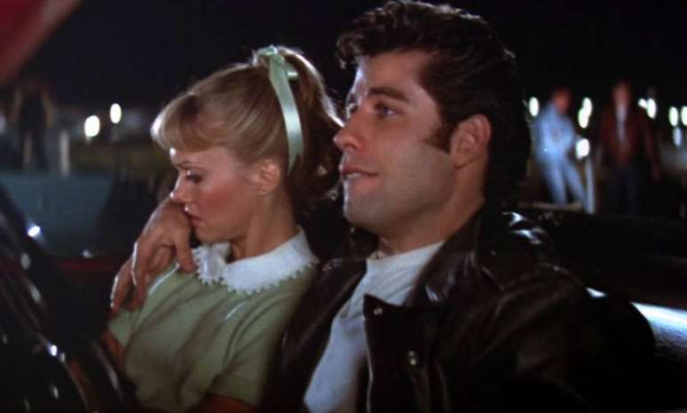 Olivia Newton-John e John Travolta em 'Grease'