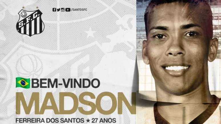 Lateral-direito Madson é o novo reforço do Santos para temporada 2020
