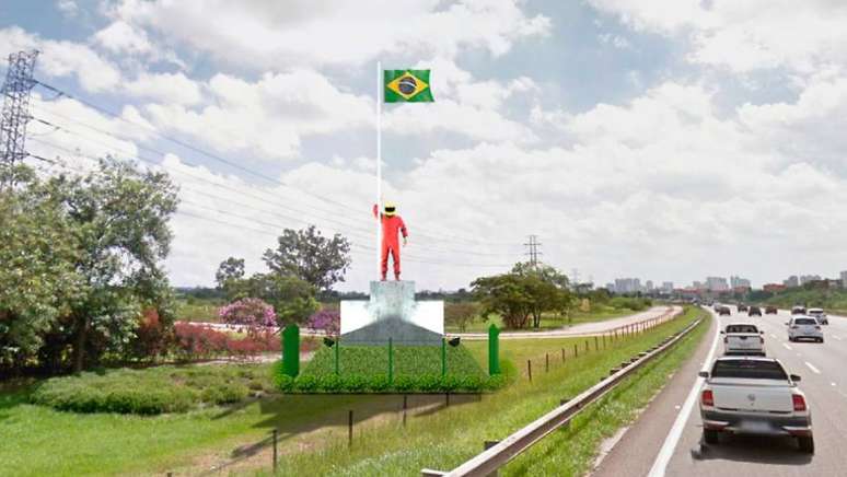 Arte mostra como ficará a estátua de Senna