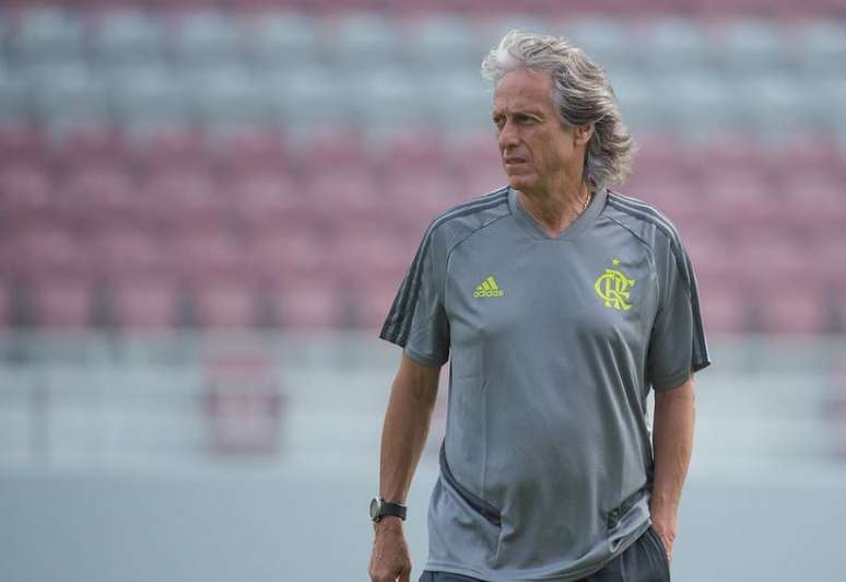 Jorge Jesus tenta levar o Flamengo ao título mundial (Foto: Alexandre Vidal/CRF)