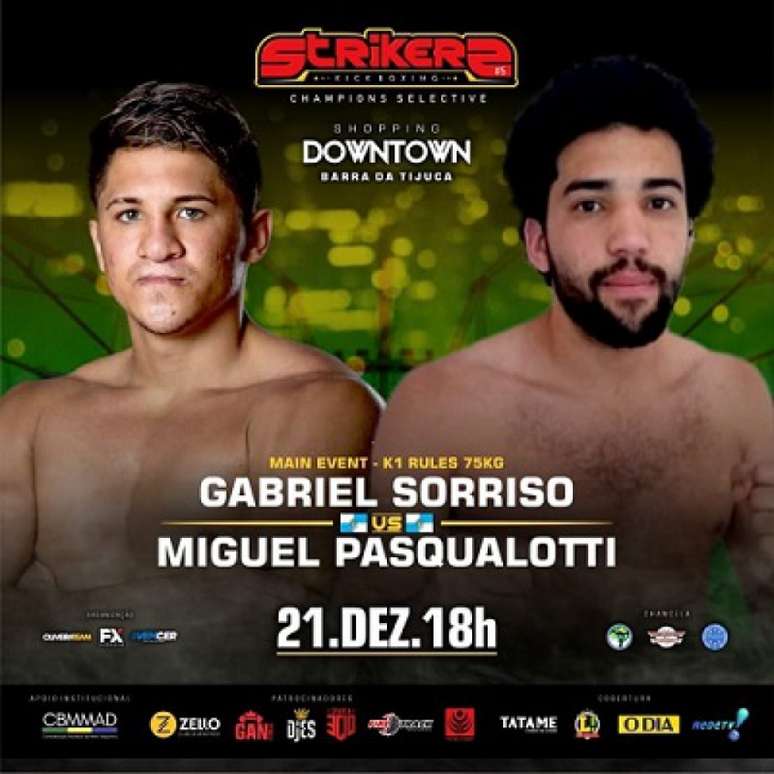 Evento de Kickboxing acontecerá no próximo sábado, dia 21 (Foto: Divulgação)