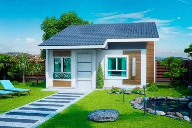 54. Modelos de casas lindas e simples com jardim – Foto: Webcomunica