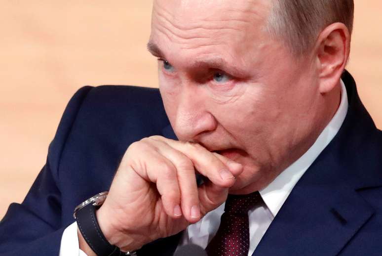 Presidente da R&uacute;ssia, Vladimir Putin, durante entrevista coletiva de fim de ano
19/12/2019
REUTERS/Evgenia Novozhenina