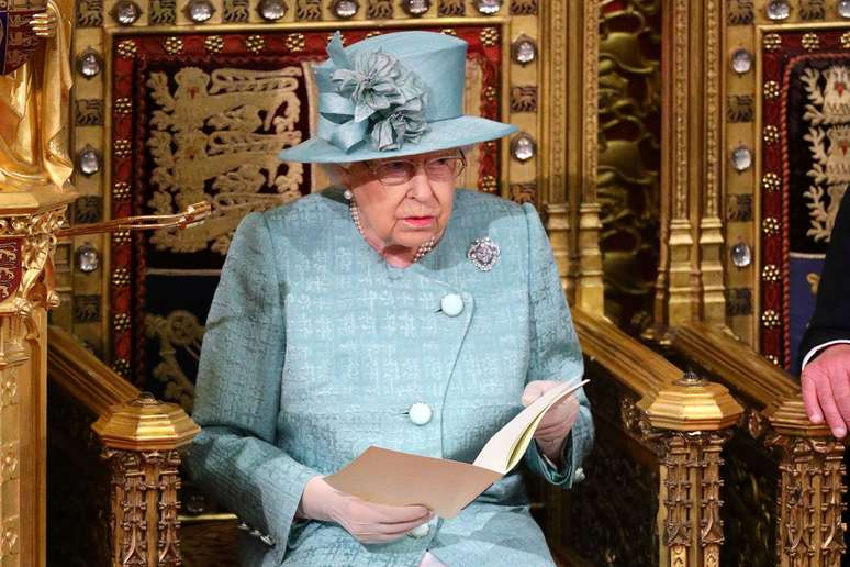 Rainha Elizabeth discursa no Parlamento brit&acirc;nico 19/12/2019  Aaron Chown/Pool via REUTERS