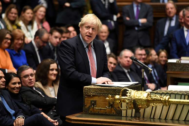 Premi&ecirc; brit&acirc;nico, Boris Johnson, no Parlamento
17/12/2019
Parlamento brit&acirc;nico/Jessica Taylor/Divulga&ccedil;&atilde;o via REUTERS