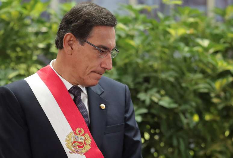 Presidente do Peru, Mart&iacute;n Vizcarra, no pal&aacute;cio presidencial em Lima
03/10/2019 REUTERS/Guadalupe Pardo