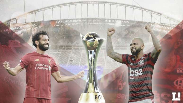 Liverpool, de Salah, e Flamengo, de Gabigol, disputam a decisão do Mundial neste sábado (Foto: Arte Lance!)