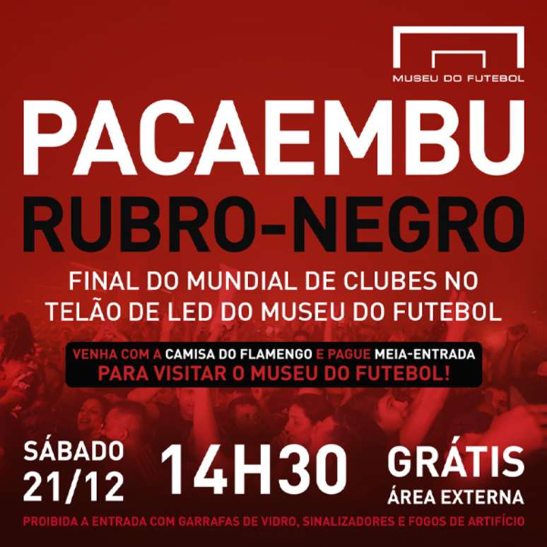 Com promoção para flamenguistas, Museu do Futebol transmite final