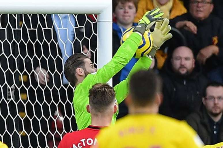 De Gea engole o frango que abriu caminho para a vitória do Watford. (Foto: Daniel Leal-Olivas / AFP)