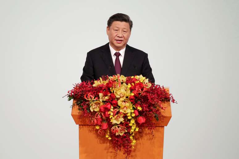 Presidente chinês Xi Jinping fala durante evento em Macau, China 20/12/2019 REUTERS/Jason Lee