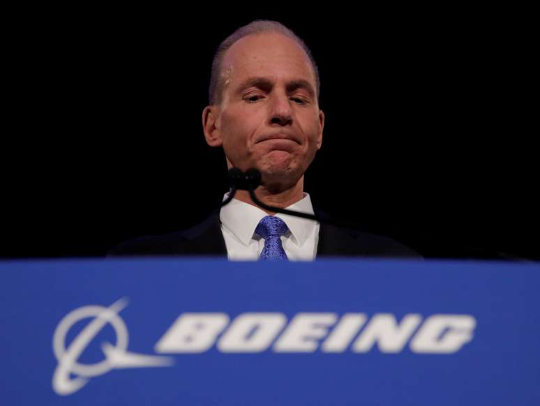 Presiden-executivo da Boeing, Dennis Muilenburg, que foi demtido. 29/4/2019.   Jim Young/Pool via REUTERS