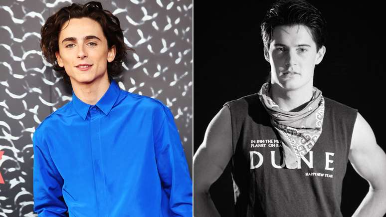 Chalamet interpreta Paul Atreides, que j&aacute; foi interpretado por Kyle MacLachlan (direita)